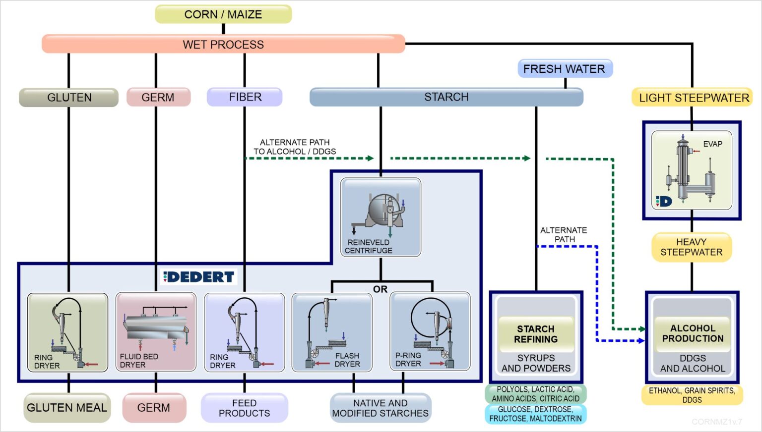 Corn/Maize wet milling process
