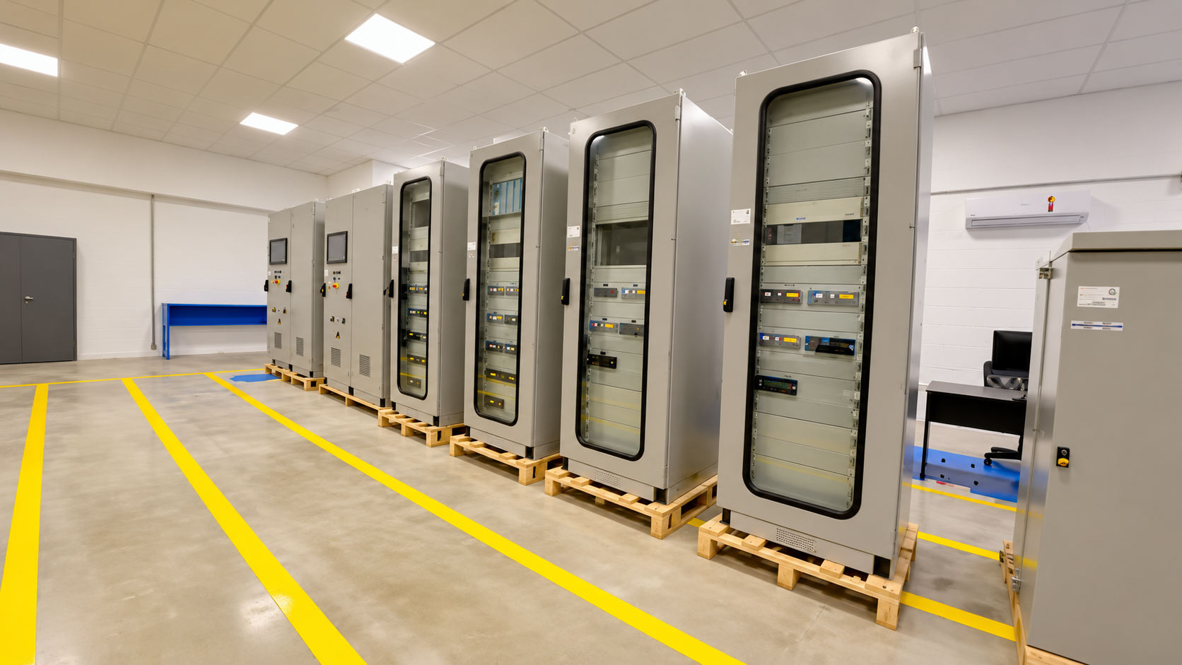 Industrial Control Room Rack Array
