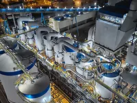 ANDRITZ lamella evaporation plant at night